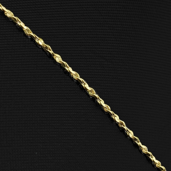 *PRICE DROP* Art Deco Style Rhinestone Pendant on Gold Toned Chain - Upcycled - Picture 4 of 7